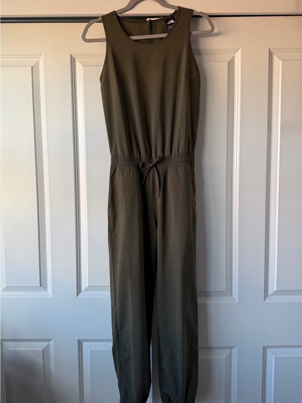 The North Face Olive Jumpsuit with Drawstring Waist Size XS NWOT.